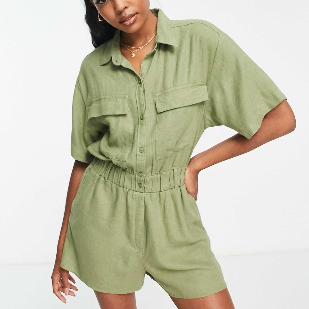 ABERCROMBIE | Relaxed Olive Green Women's Jumpsuit | SIZE XXS